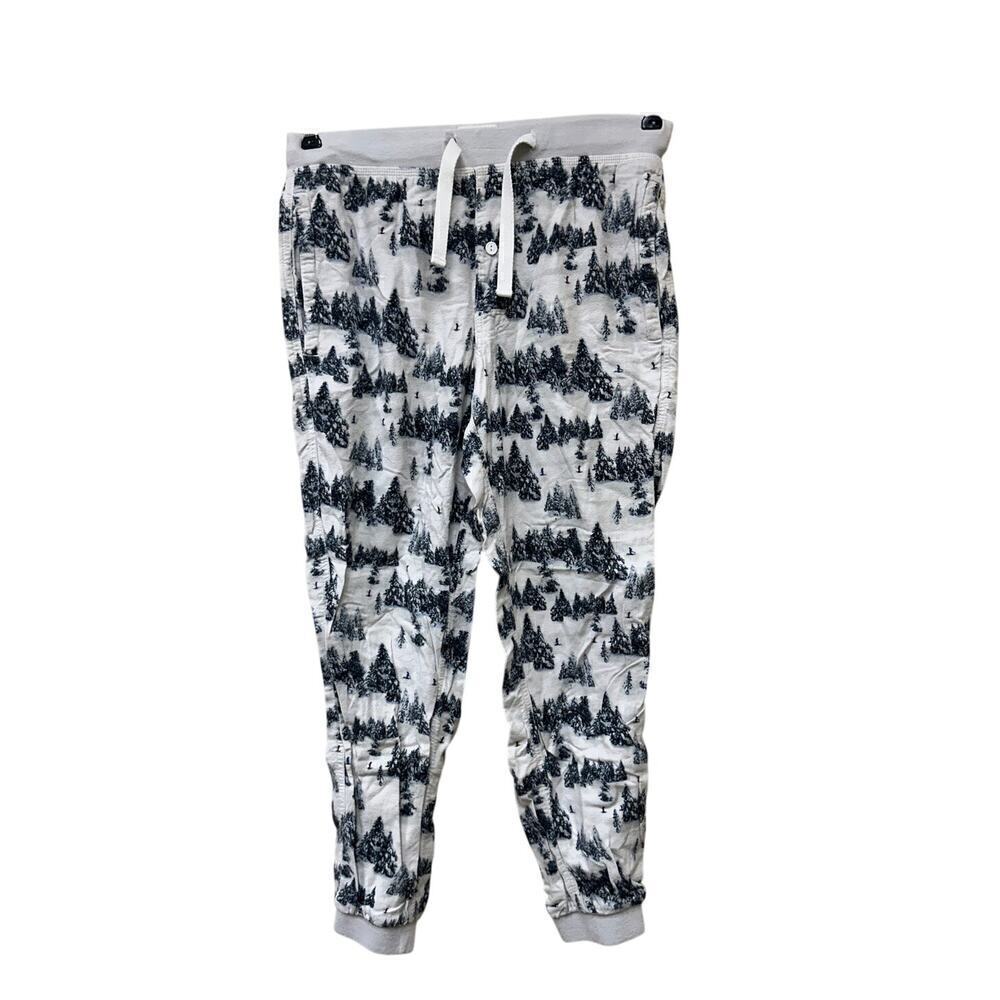 American Eagle Size XS White Green Christmas Tree Pajama Pants Sleepwear